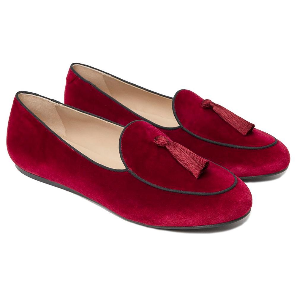 Charles Philip Red Velvet Loafer