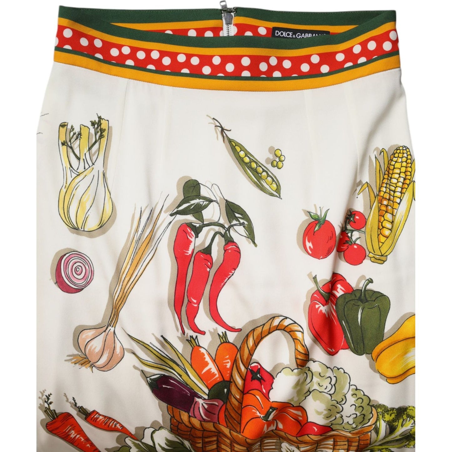 Dolce & Gabbana Multicolor High Waist Pencil Cut Midi Skirt