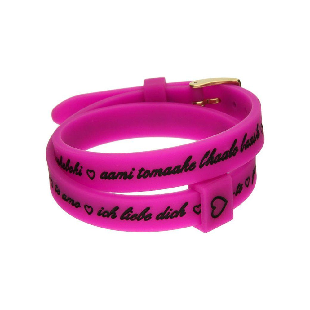 Il MEZZOMETRO Mod. I LOVE YOU GOLD - Bracciale in silicone/silicone bracelet BMG1708