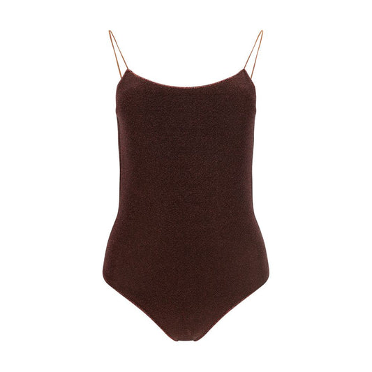Oséree Brown Metal One-Piece Swimsuit 1728,72470364320,Brown,Clothing,L,M,New with tags,One-Piece Swimsuits - Swimwear - Clothing,Oséree,S,Swimwear - Clothing,Women