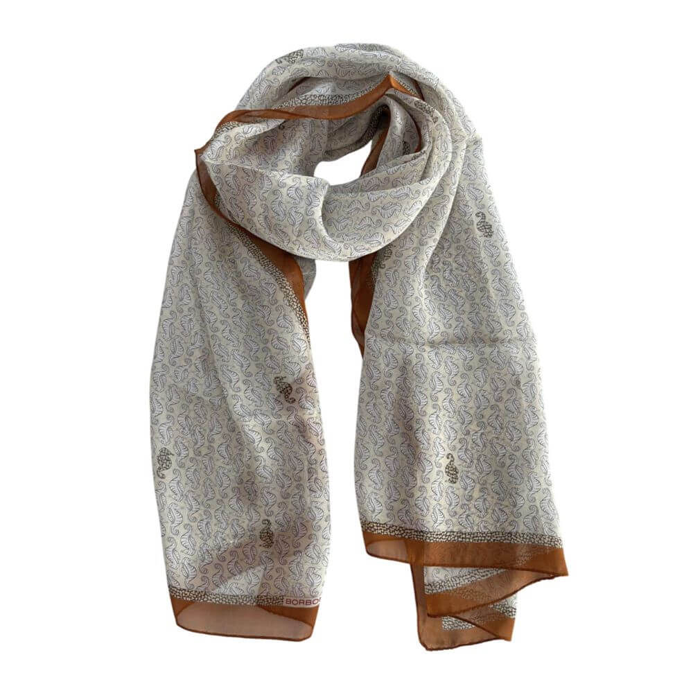 Borbonese Brown Silk Women Scarf 1728,67345744032,Accessories,Borbonese,Brown,New with tags,Scarves - Accessories,Scarves - Scarves - Accessories,Women