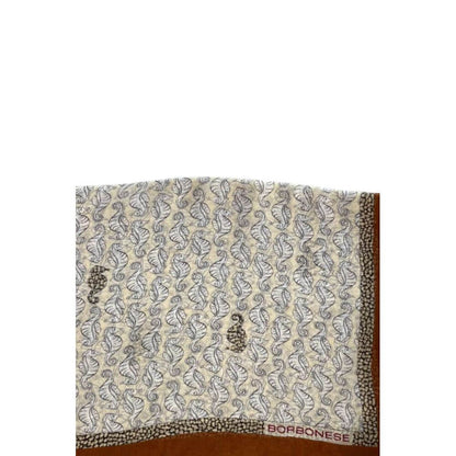 Borbonese Brown Silk Women Scarf 1728,67345744032,Accessories,Borbonese,Brown,New with tags,Scarves - Accessories,Scarves - Scarves - Accessories,Women