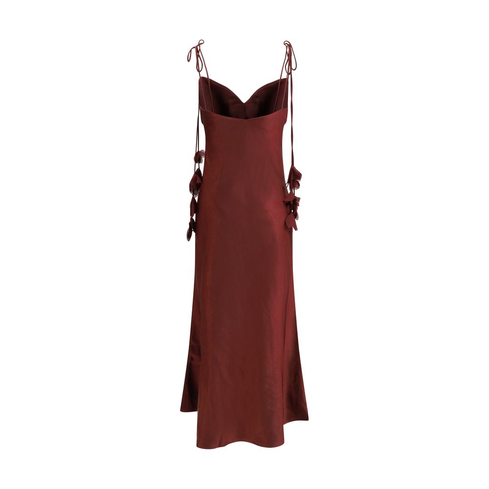 Self-Portrait Bordeaux Polyester Cocktail Dress