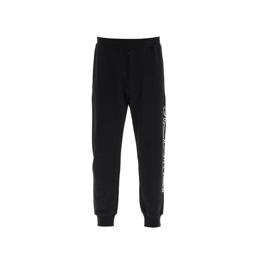 Alexander McQueen Black Cotton Joggers (Workout Pants)