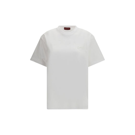 Gucci White Cotton T-Shirt 1728,72470364320,Clothing,Gucci,M,New with tags,Sportswear - Clothing,T-Shirts - Clothing,T-Shirts - Sportswear - Clothing,T-Shirts - T-Shirts - Clothing,White,Women