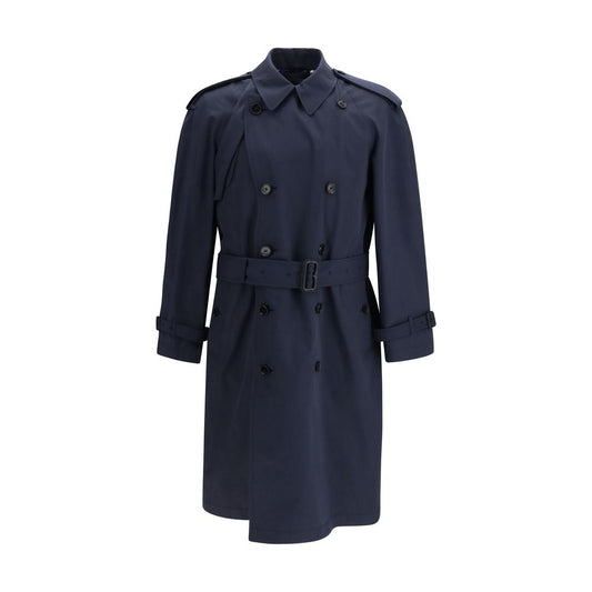 Burberry Blue Polyester Trench Coat 1728,72470364320,Blue,Burberry,Clothing,IT48 | M,IT52 | XL,Jackets & Coats - Clothing,Men,New with tags,Trench Coats - Jackets & Coats - Clothing