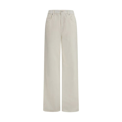 Brunello Cucinelli White Cotton Casual Pants