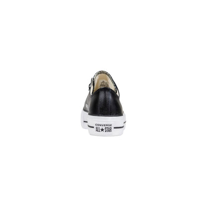 Converse Black Leather Low Top Sneakers