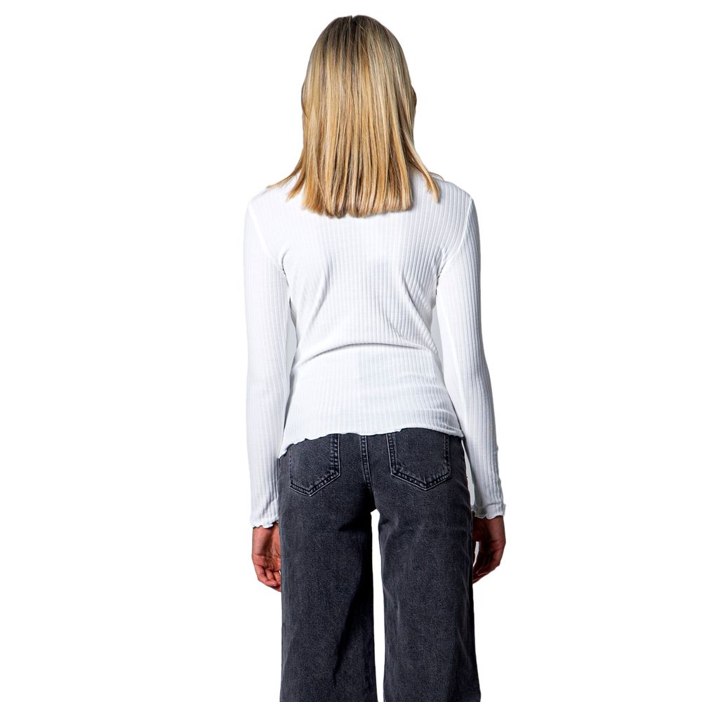 Only White Polyester Turtleneck