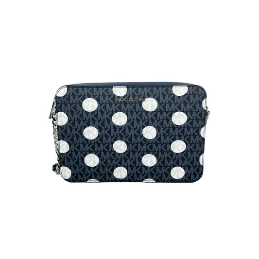 Michael Kors Women'S Jet Set Large Polka Dot Signature Logo Crossbody Bag (Navy) 35S5STTC3O-414