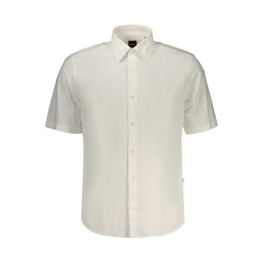 Hugo Boss Bianco Cotton Men Shirt