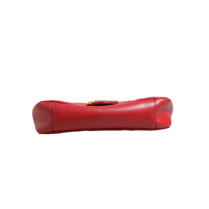 Gucci Marmont Small Shoulder Bag in Rosso Ancora Red Leather