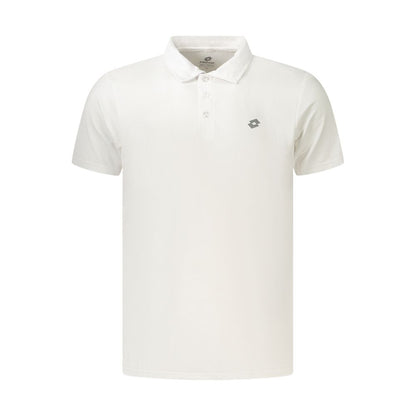 Lotto White Polyester Polo Shirt