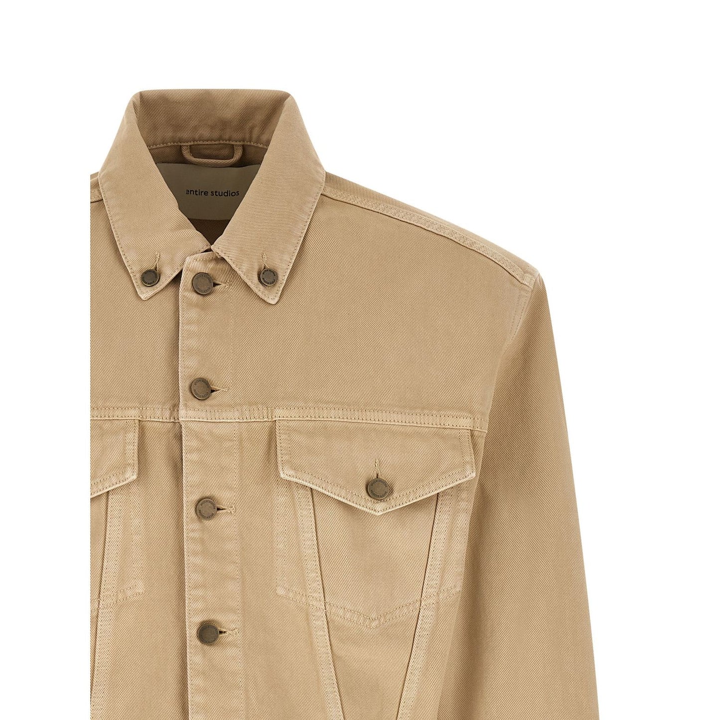 Entire Studios Beige Cotton Denim Jacket