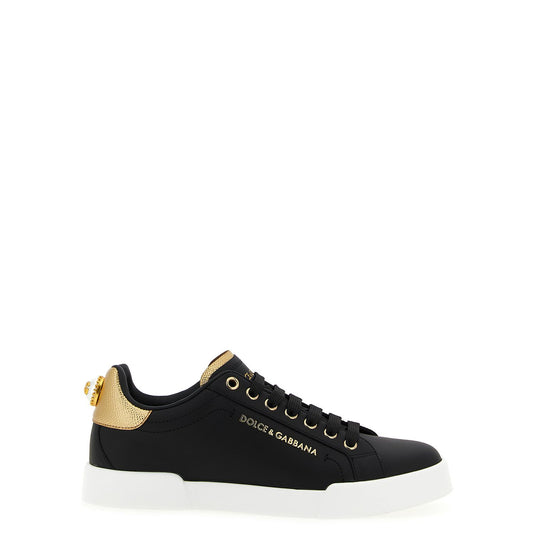 Dolce & Gabbana Black Calfskin Sneakers