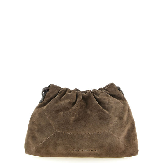 Brunello Cucinelli Brown Calfskin Clutch Bag
