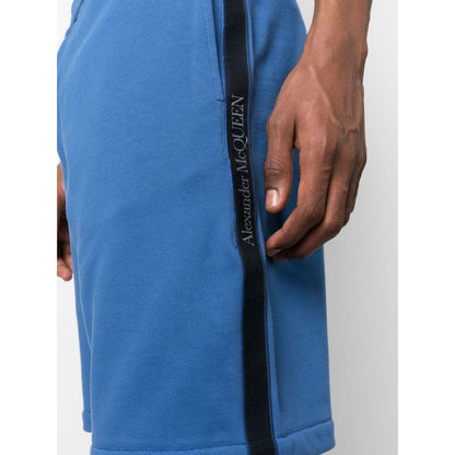 Alexander McQueen logo-tape jersey shorts