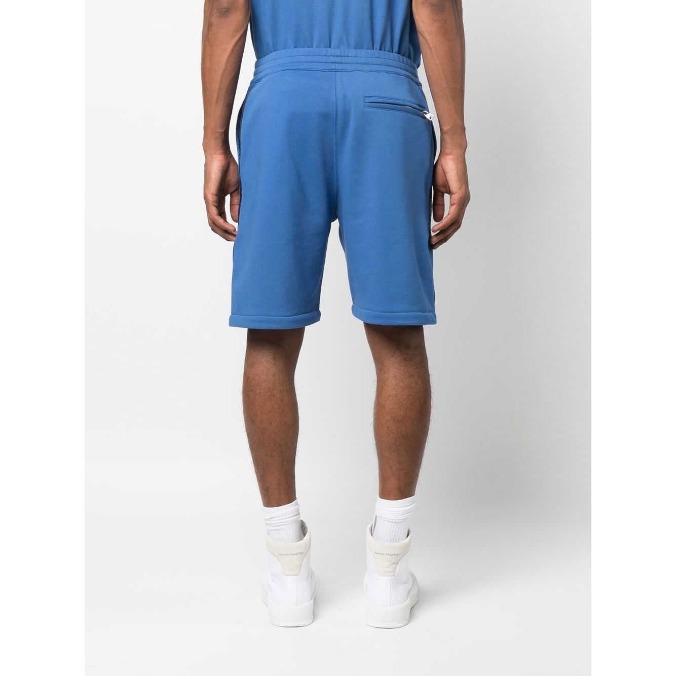 Alexander McQueen logo-tape jersey shorts