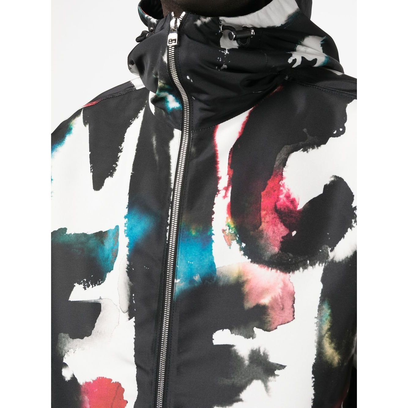 Alexander McQueen Graffiti-print Hooded Windbreaker