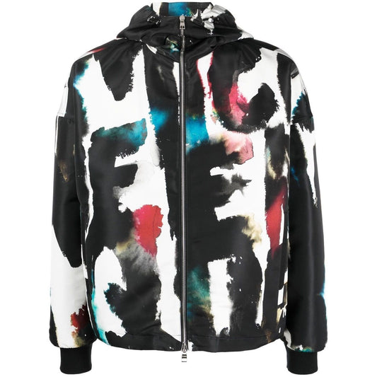Alexander McQueen Graffiti-print Hooded Windbreaker Jackets