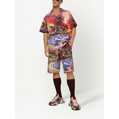 Dolce & Gabbana graphic-print bermuda shorts Short trousers
