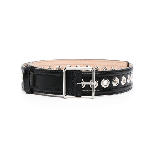 Alexander McQueen eyelet-detail leather belt Belts