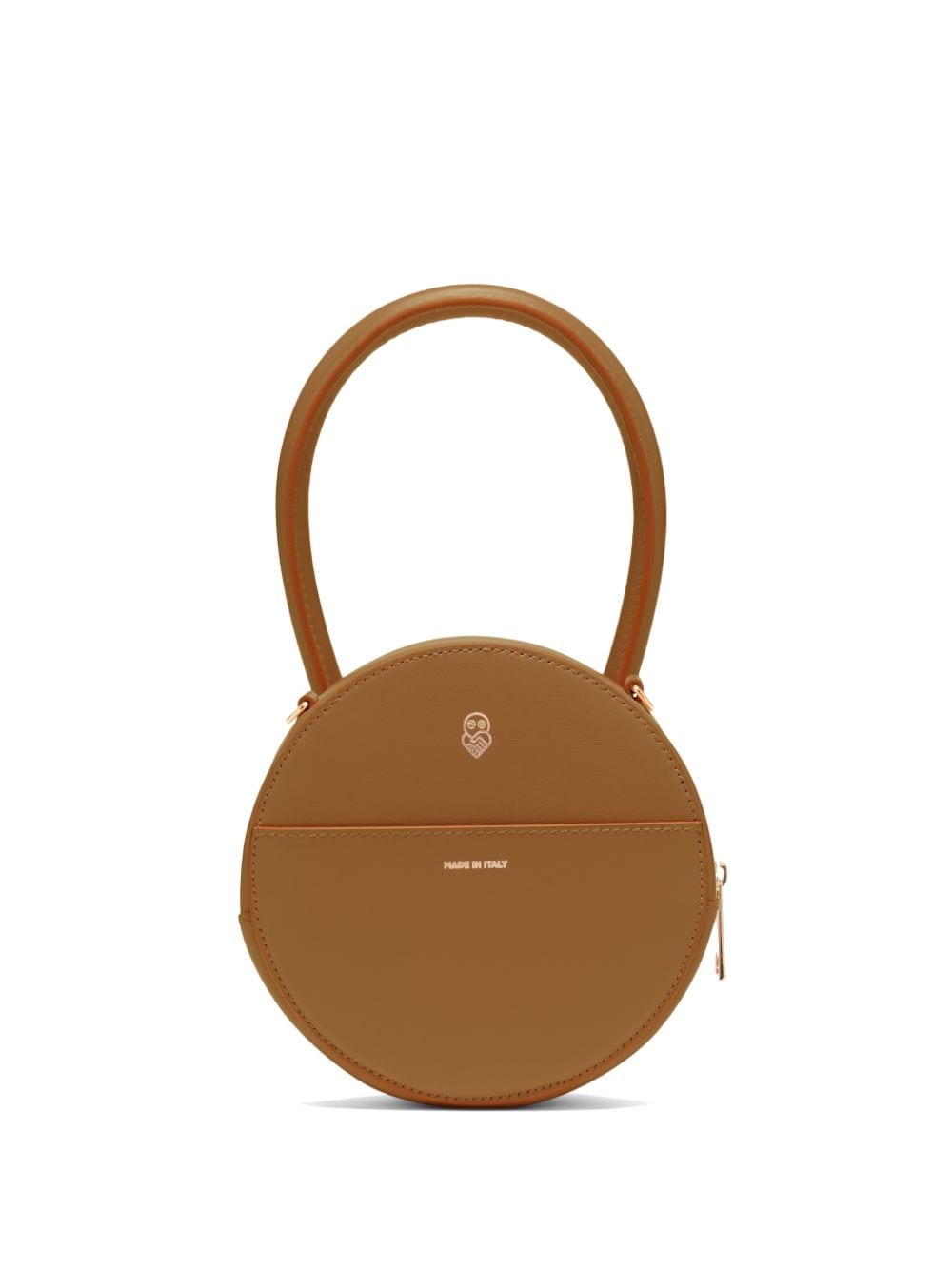 Front view with bag zipped and handles upright.