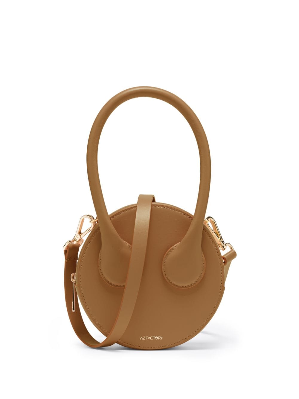 Front view with bag zipped and handles upright.