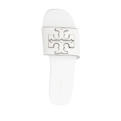 Tory Burch Logo Embossed Slides Sandals