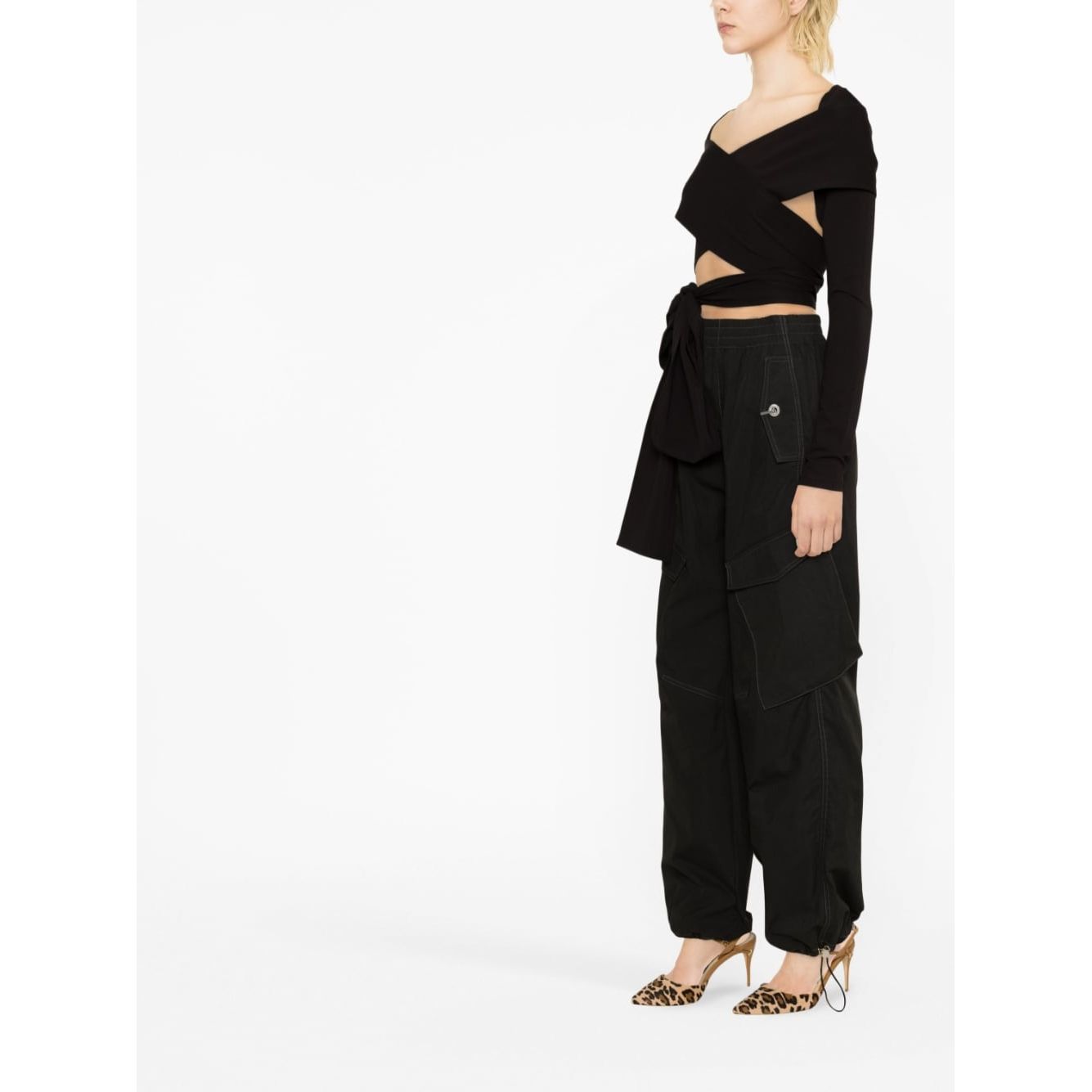 Dolce & Gabbana cut-out Wrap Top