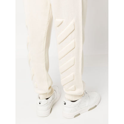Off White Diag-stripe knitted track pants