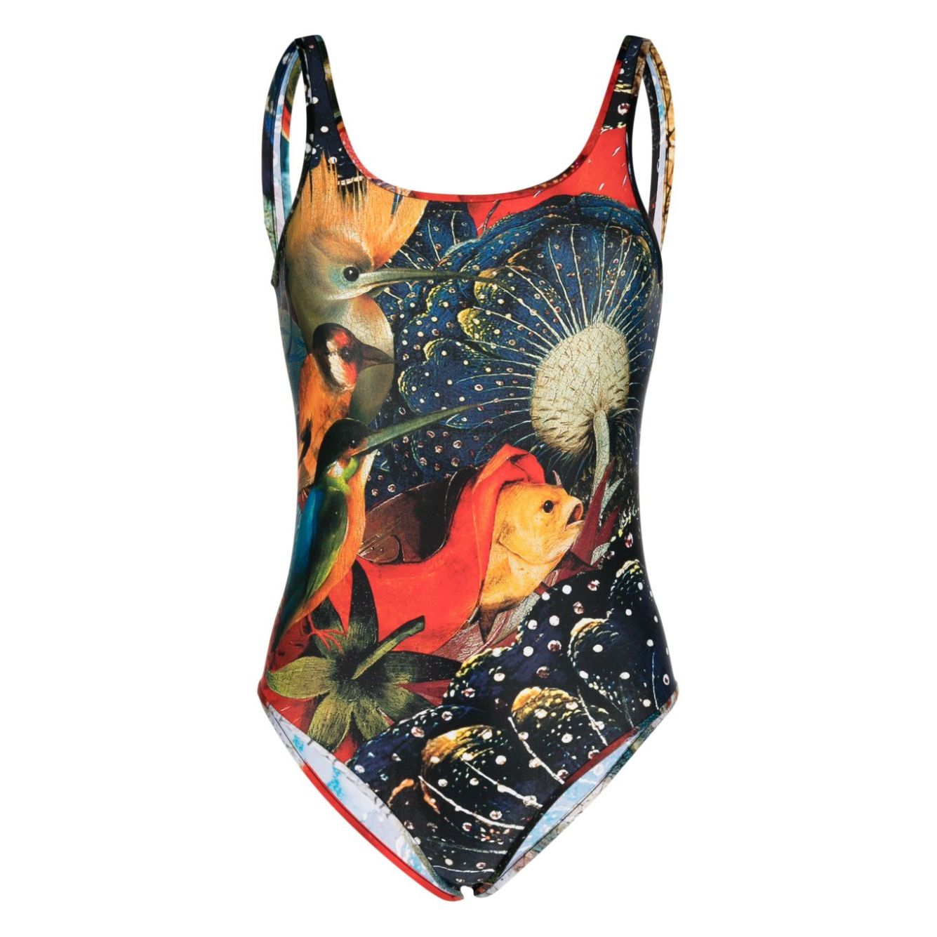 Alexander McQueen Hieronymus Bosch-print Jersey Bodysuit Beachwear & underwear