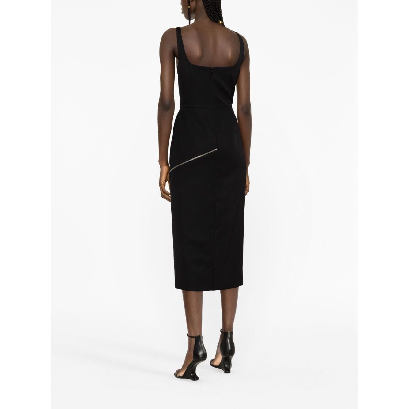 Alexander McQueen zip-embellished Midi Dress