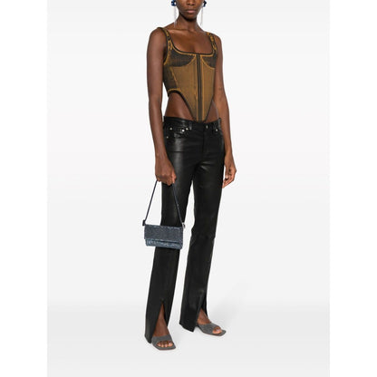 Benedetta Bruzziches Vitty La Mignon rhinestone-embellished denim bag Clutches