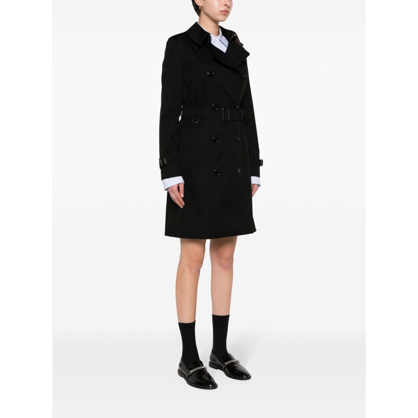 Burberry gabardine-weave trench coat Coats