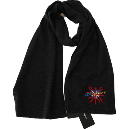 Dolce & Gabbana Gray #DGLovesLondon Wool Wrap Wool Scarf Wool Wrap Shawls
