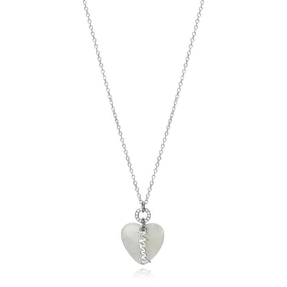 VICEROY JEWELS Mod. 13055C000-90 ladies' necklace, silver heart pendant, quartz analog, stylish and elegant design for women.