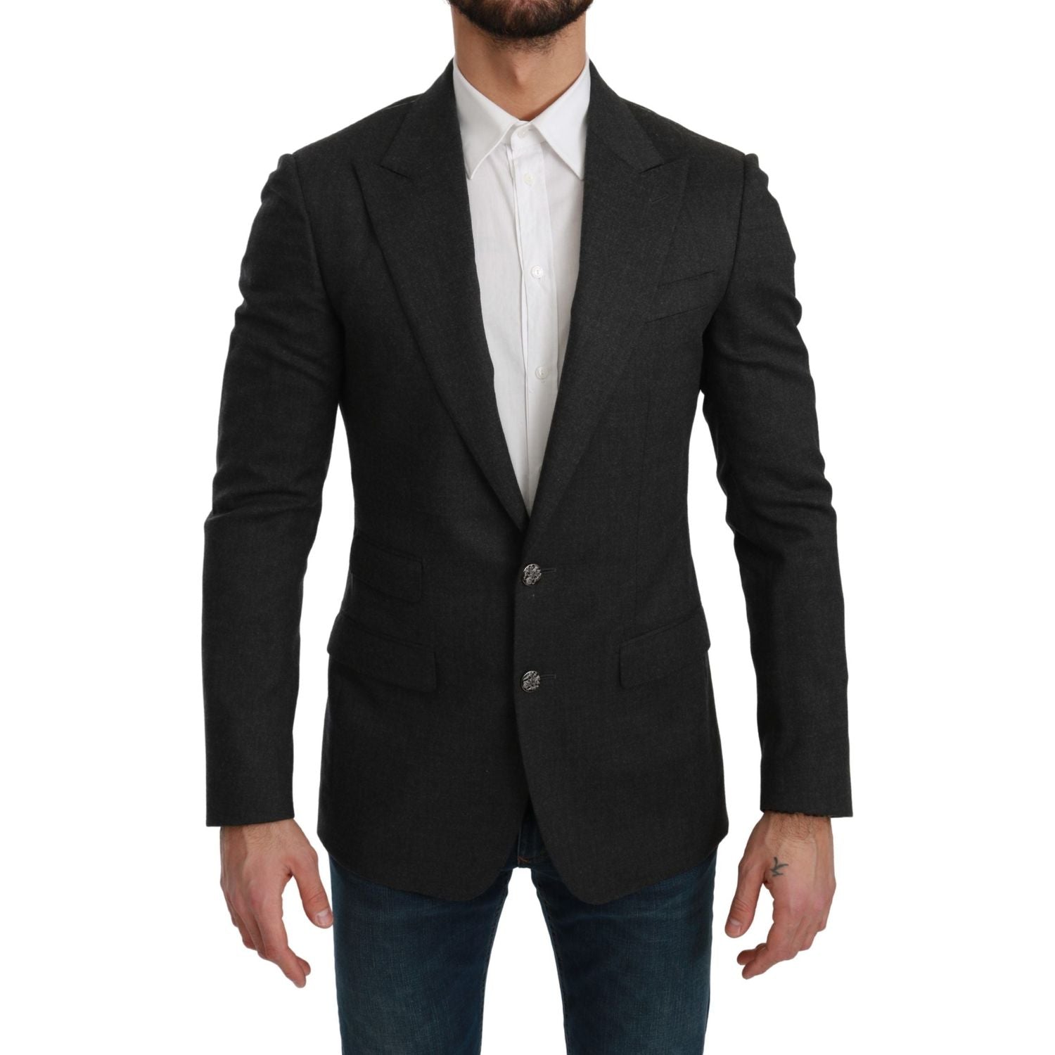 سترة رسمية أنيقة باللون الرمادي من دولتشي آند غابانا بقصّة Slim Fit