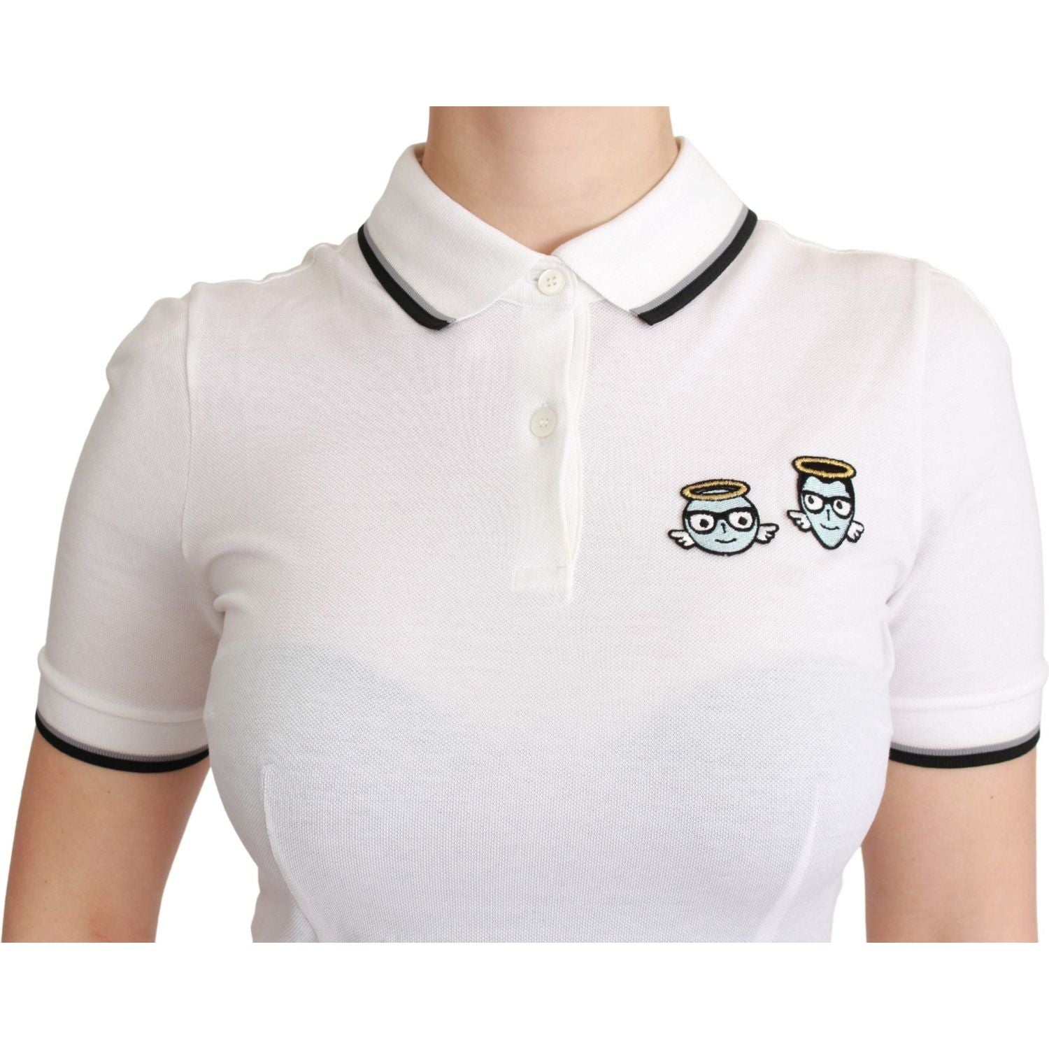 تي شيرت Dolce &amp; Gabbana Chic Polo Angel المطرز