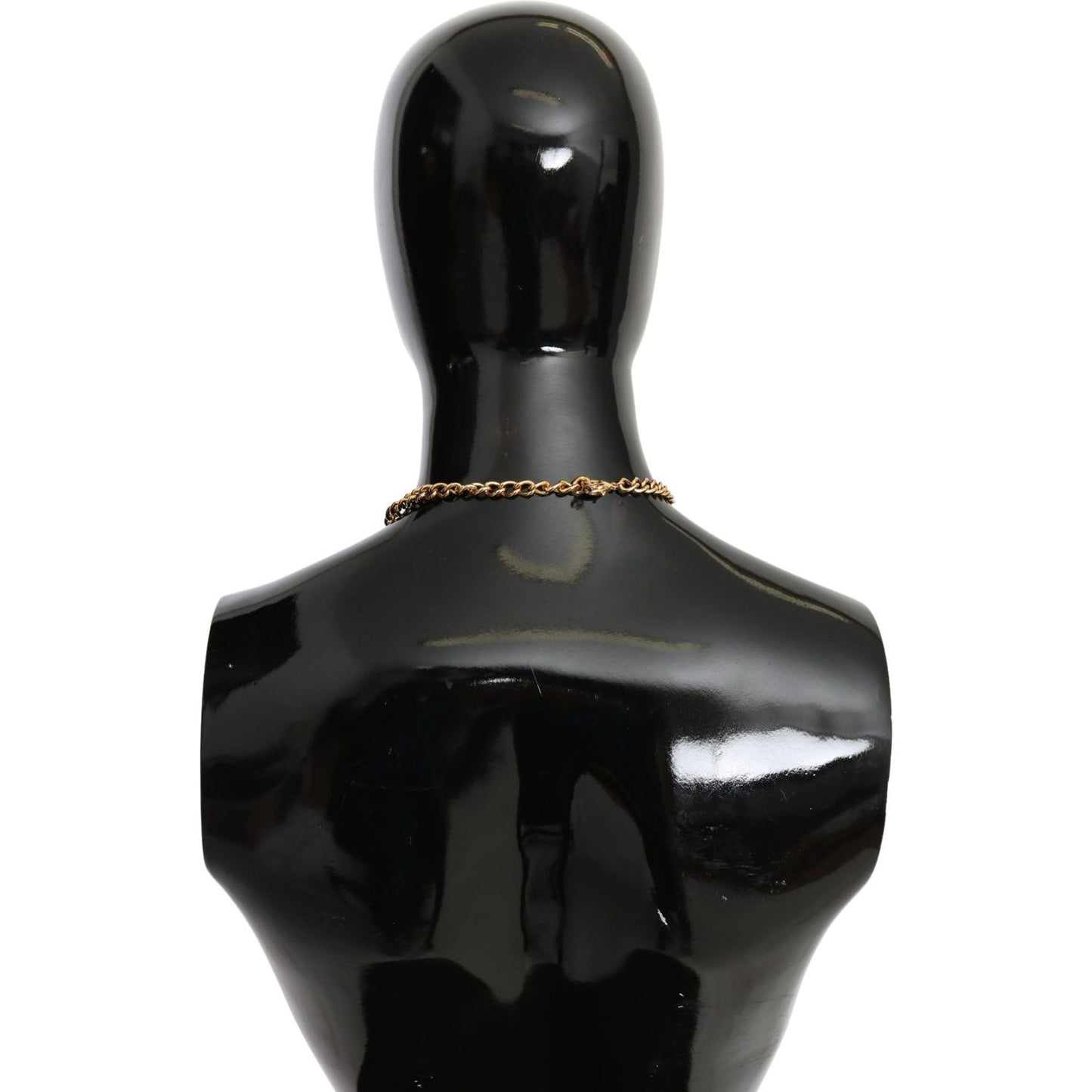 Dolce & Gabbana Green Leaves Gold Brass Crystal Flower Pendant Necklace Necklace