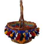 Dolce & Gabbana Multicolor Cotton Embellished Agnese Basket Tote Bag VAS12273