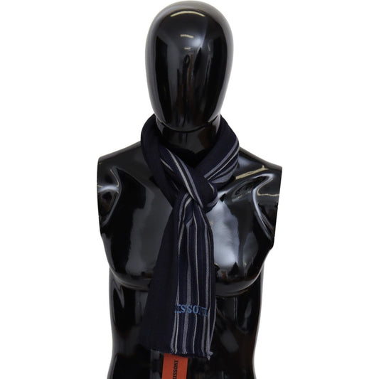 Missoni Chic Multicolor Wool Silk Striped Scarf Missoni Black