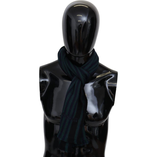 Missoni Elegant Multicolor Wool Scarf with Fringes Missoni Black