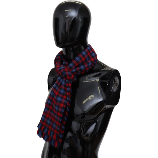 Missoni Chic Check Pattern Wool Scarf with Logo Embroidery Missoni Black