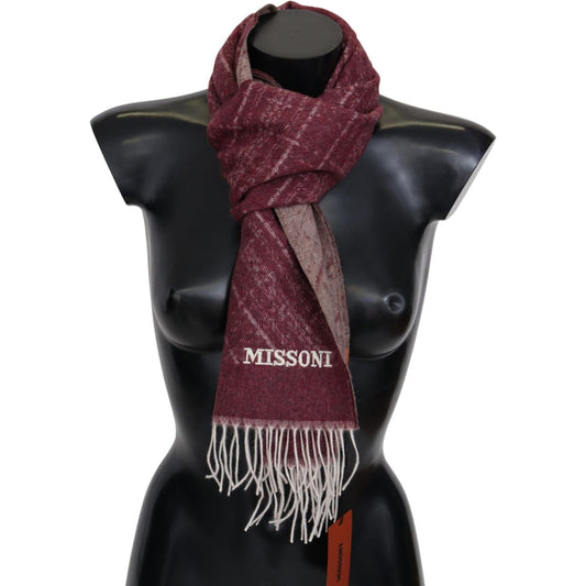 Missoni Elegant Cashmere Fringed Scarf Missoni Dark Slate Gray