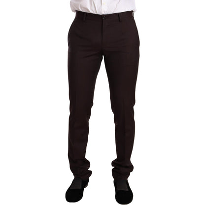 Dolce & Gabbana Bordeaux Wool MARTINI Slim Fit Suit Suit