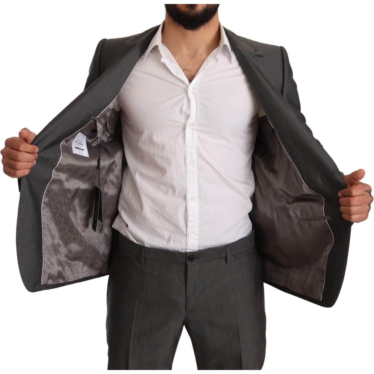 بدلة مارتيني أنيقة من الصوف والحرير بقصّة Slim-Fit من Dolce &amp; Gabbana