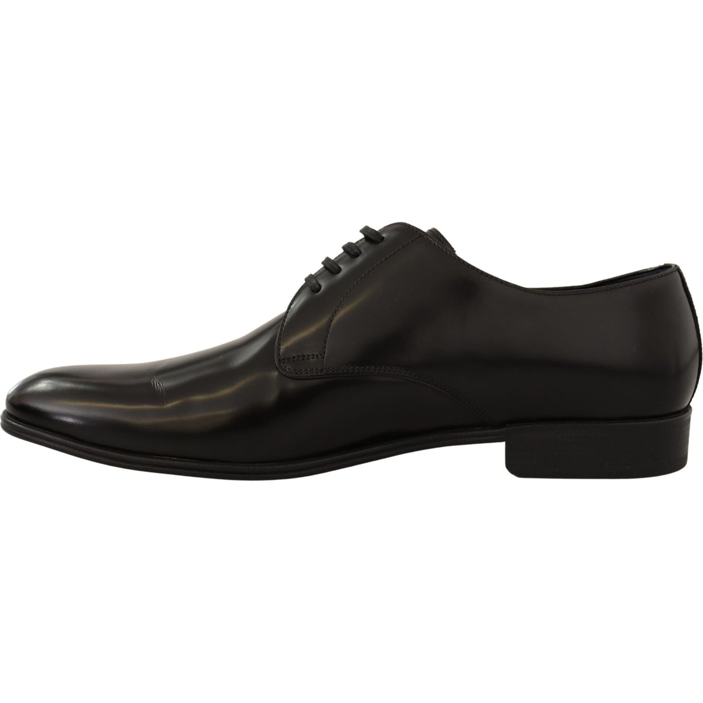 Dolce & Gabbana Black Leather Lace Up Men Dress Derby Shoes MV4168 -39