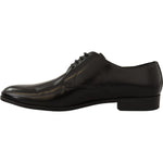 Dolce & Gabbana Black Leather Lace Up Men Dress Derby Shoes MV4168 -39