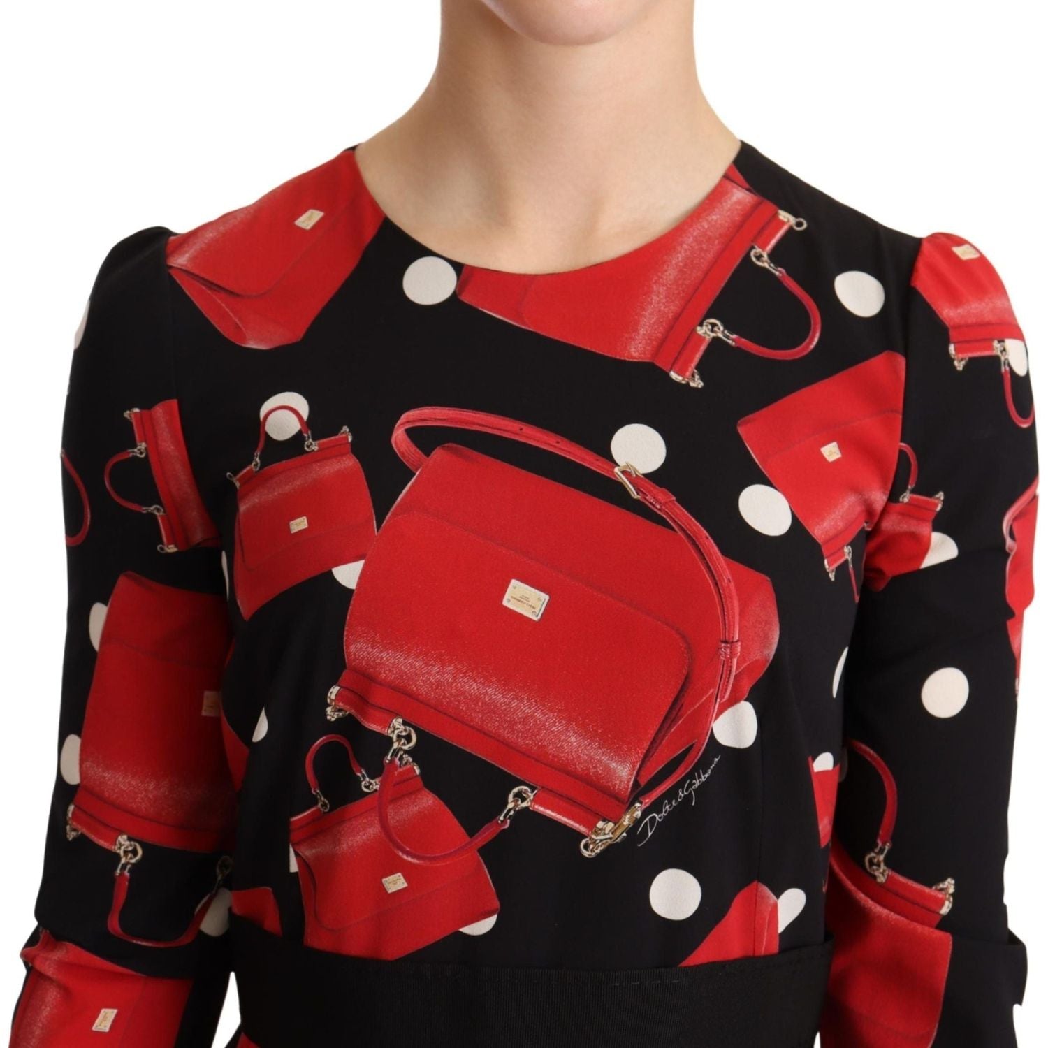 فستان ميدي أنيق بطبعة صقلية من دولتشي آند غابانا